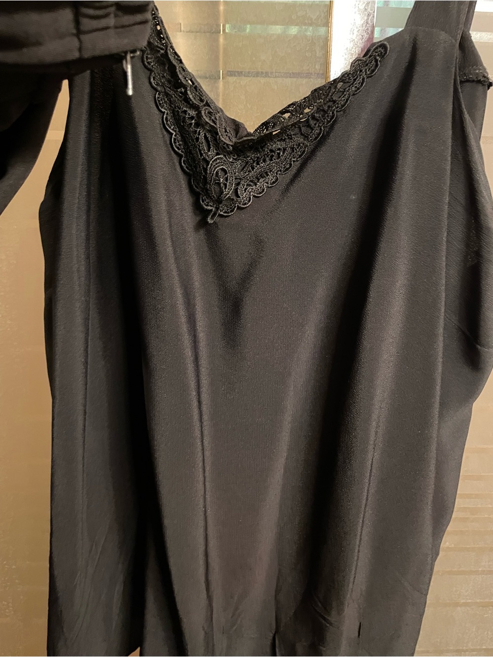 SOLINI 3PC quiet Luxury black First Lady Skirt Suit w Rhinestones Plus SZ 24 - Picture 11 of 13